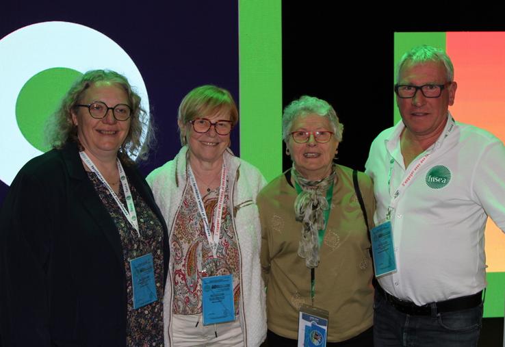 De g. à d. : Sylviane Lefez (CNA), Anne-Marie Leroy (SNPR), Hélène Blaud (SNAE) et Sébastien Delafosse (SNFM).